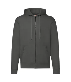 Fruit Of The Loom Mens Hooded Sweatshirt Jacket (Light Graphite) - UTBC1369