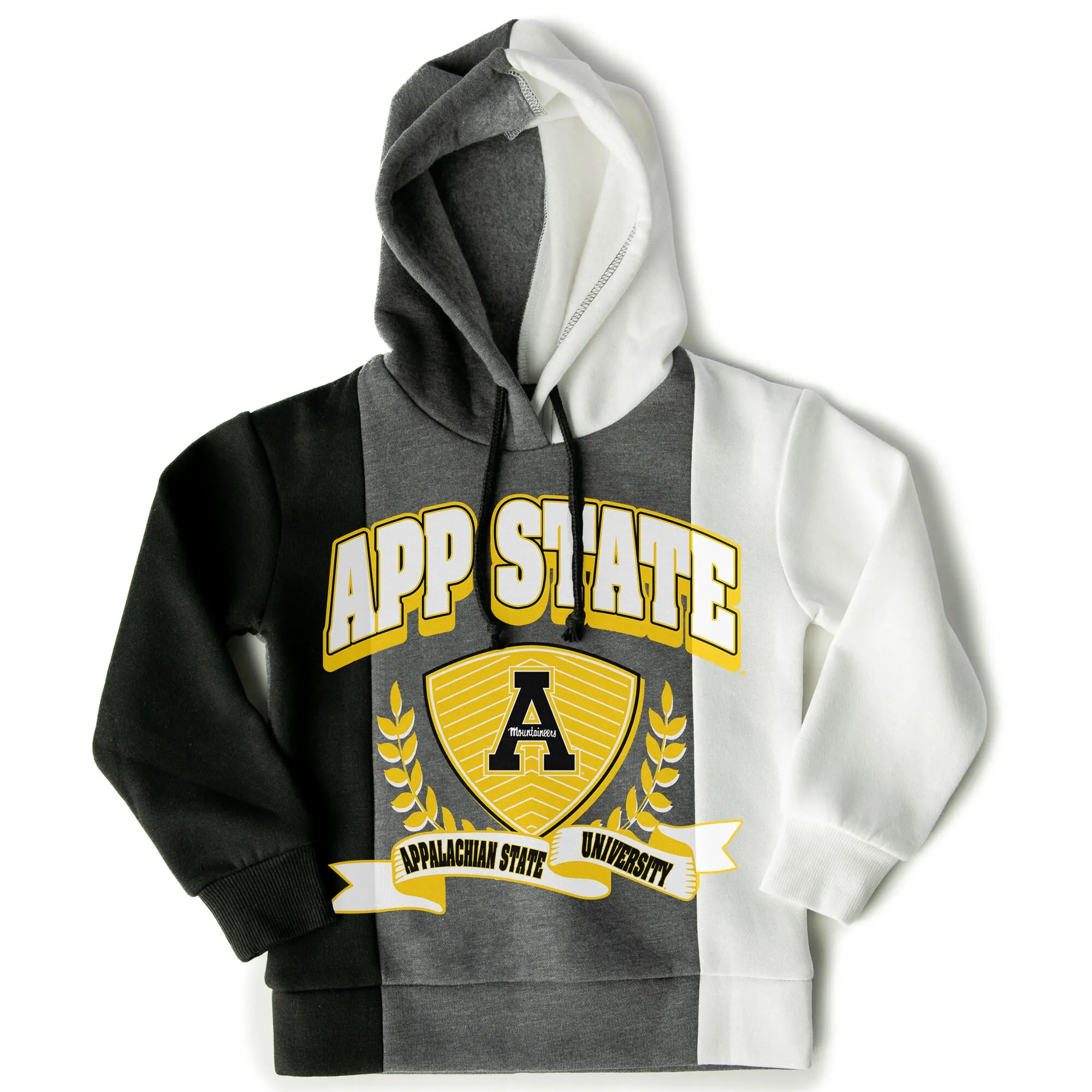 Gameday Couture  Appalachian State Mountaineers Girls Youth Black Hall Of Fame Color Block Pullover Hoodie