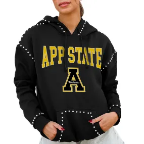 Gameday Couture  Appalachian State Mountaineers Women's Black Studded Pullover Hoodie