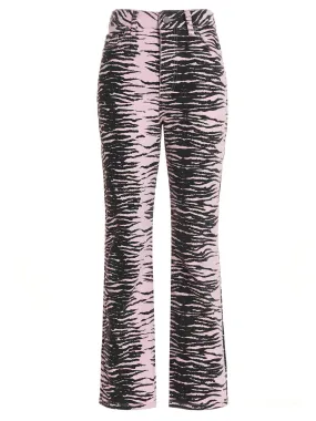 Ganni Tiger Printed Cropped Jeans