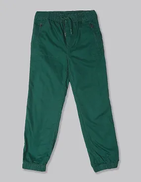 GAP Boys Green Jersey-Lined Cargo Joggers