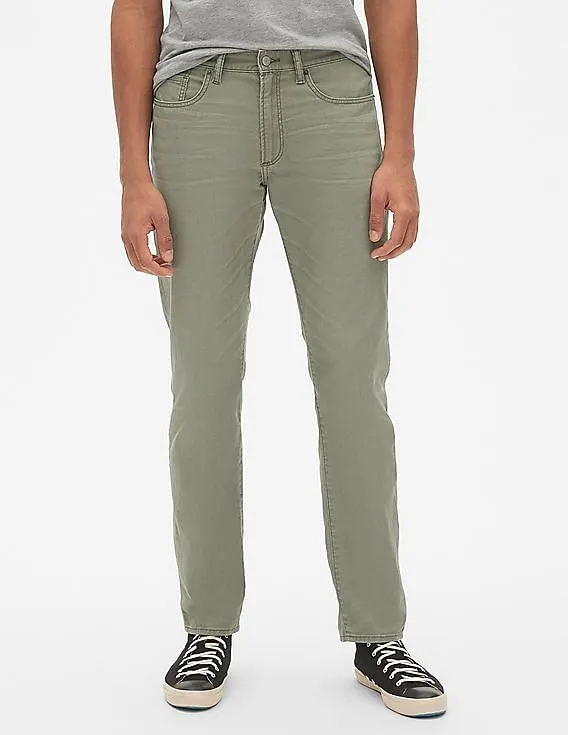 GAP Men Green Wearlight Slim Jeans With GapFlex