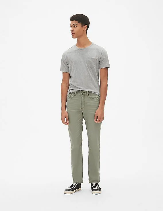 GAP Men Green Wearlight Slim Jeans With GapFlex