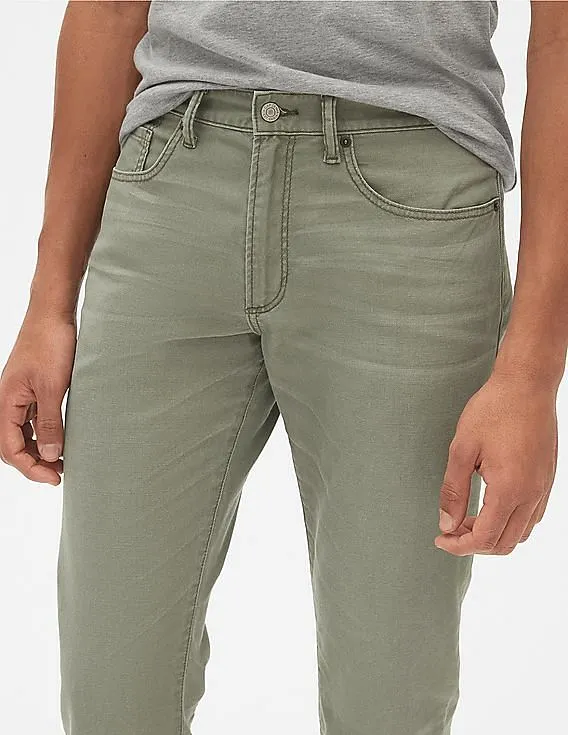 GAP Men Green Wearlight Slim Jeans With GapFlex