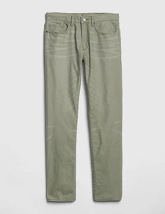 GAP Men Green Wearlight Slim Jeans With GapFlex