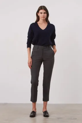 Gerard Darel & PabloELIASS GREY CHECKERED TAILORED CIGARETTE TROUSERS