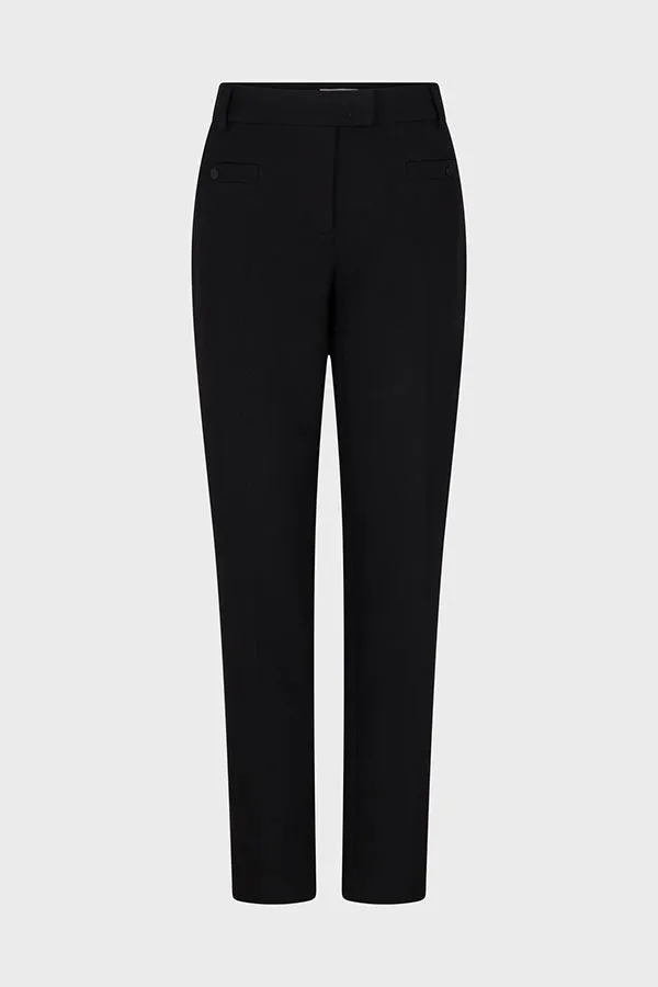 Gerard Darel NESSERYN BLACK 7/8 STRAIGHT TROUSERS