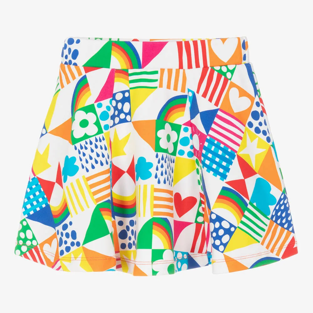 Girls Multicoloured Cotton Skirt