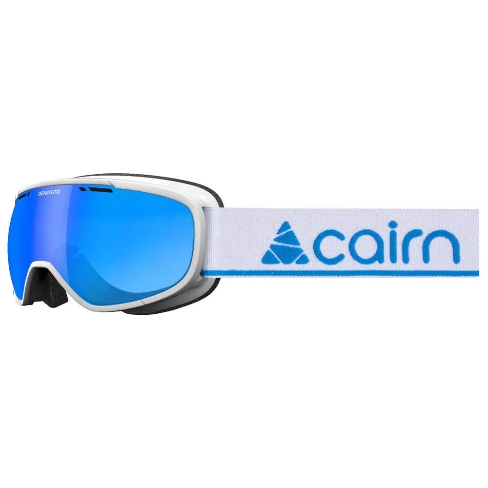 Goggles Cairn ---Genius Otg Mat White Blue Blue Mirror Spx3000 Ium