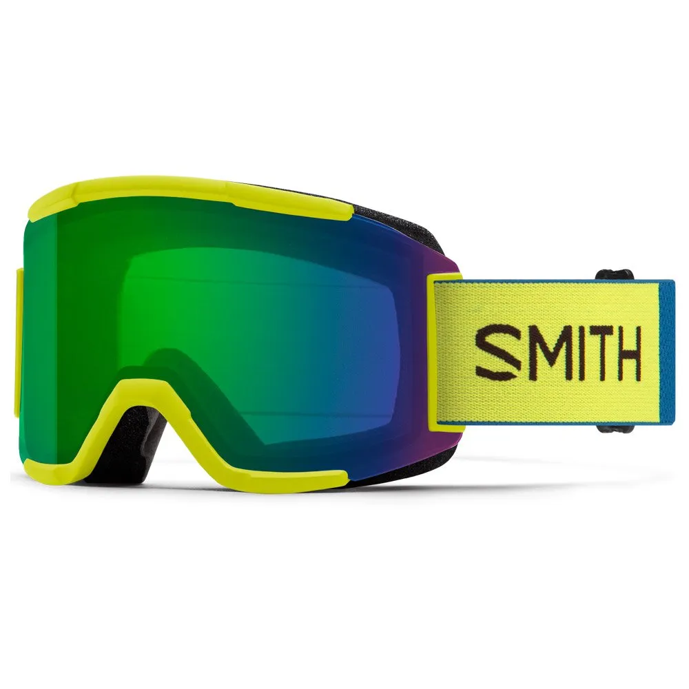 Goggles Smith ---Squad Neon Yellow Chromapop Everyday Green Mirror + Yellow