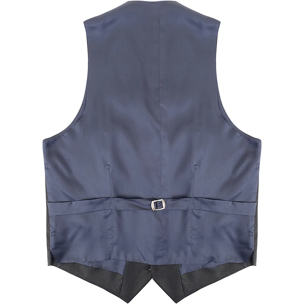 Hackett London Mens Plain Waistcoat in Charcoal