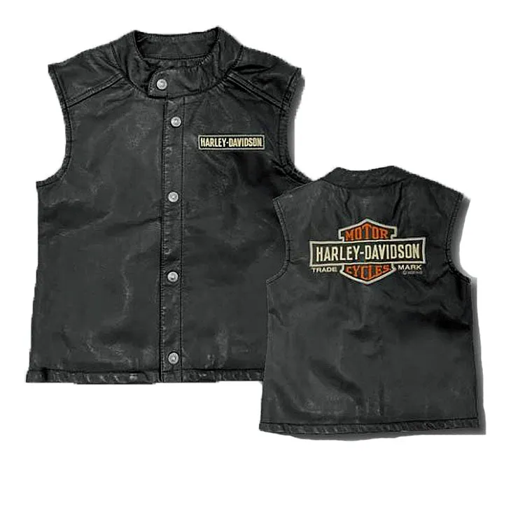 Harley-Davidson Boys' Laundered Faux Leather Vest - 6070183