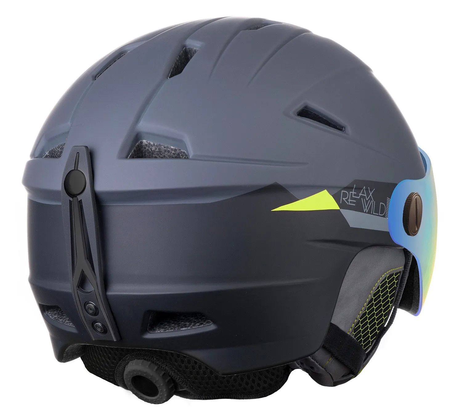 helmet Relax Stealth - RH24Q/Matte Gray/Black/Neon Green