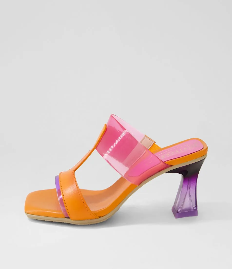 HISPANITAS Greta 98 Papaya Lavanda Pink Vinylite Leather Sandals