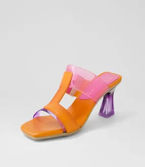 HISPANITAS Greta 98 Papaya Lavanda Pink Vinylite Leather Sandals