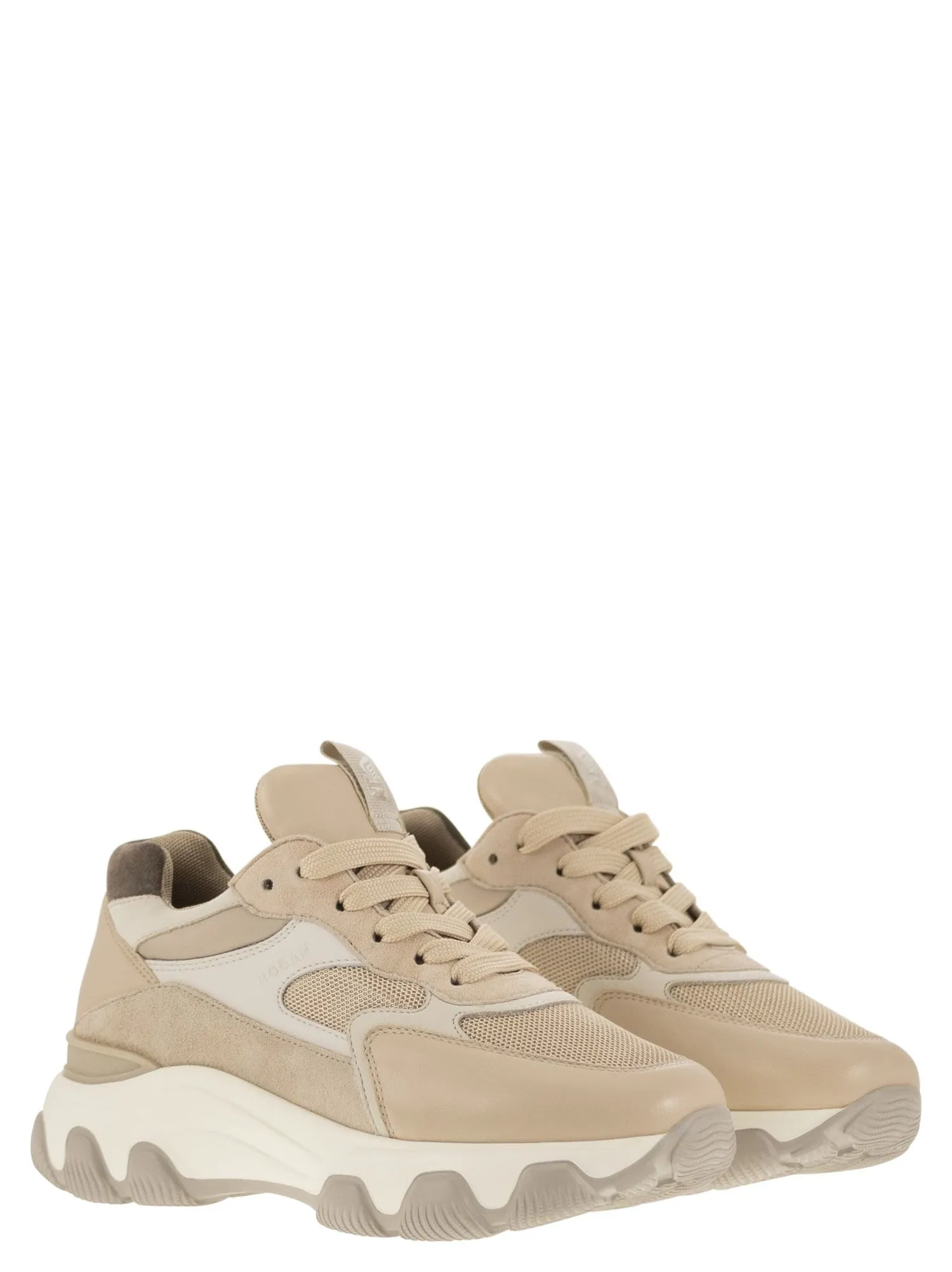 Hogan    Hogan Hyperactive Leather And Fabric Trainers