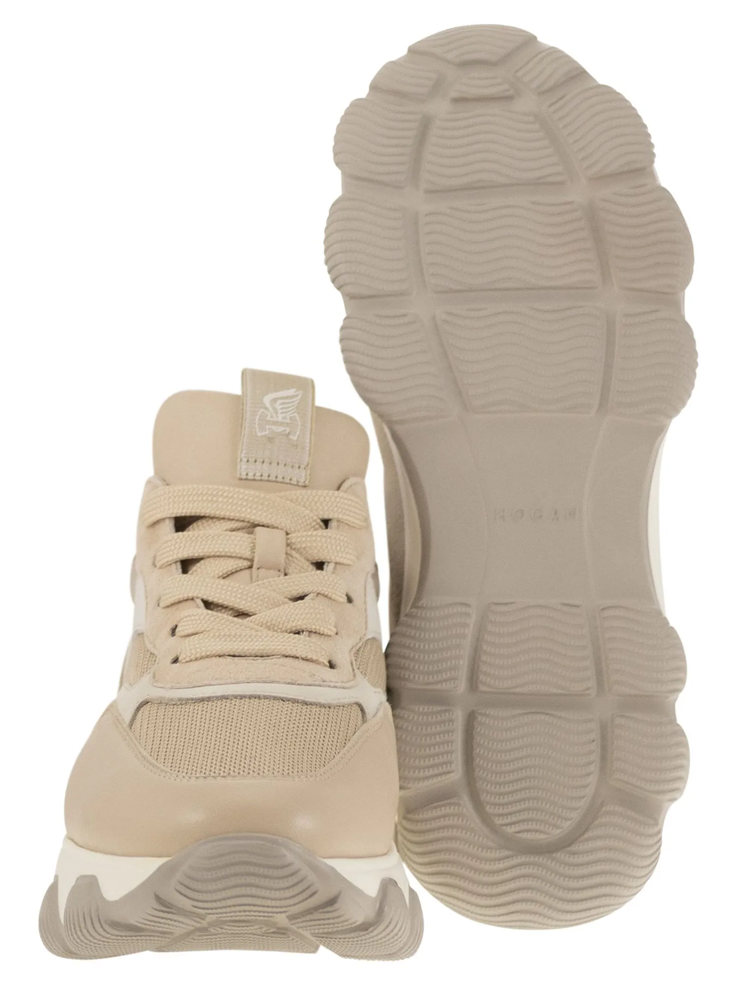 Hogan    Hogan Hyperactive Leather And Fabric Trainers