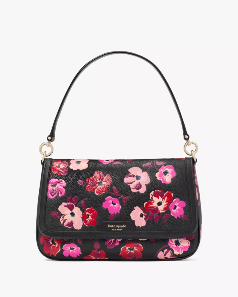 Hudson Fall Poppies Flap Shoulder Bag | Kate Spade GB