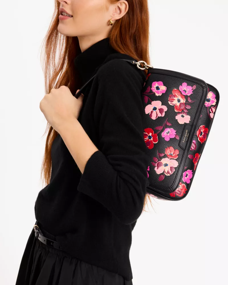 Hudson Fall Poppies Flap Shoulder Bag | Kate Spade GB