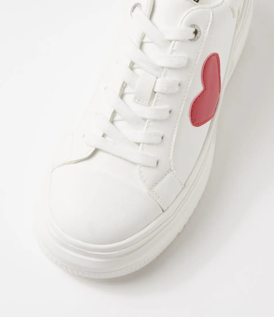 I LOVE BILLY Carino White Red Patent Pu Sneakers