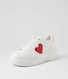 I LOVE BILLY Carino White Red Patent Pu Sneakers