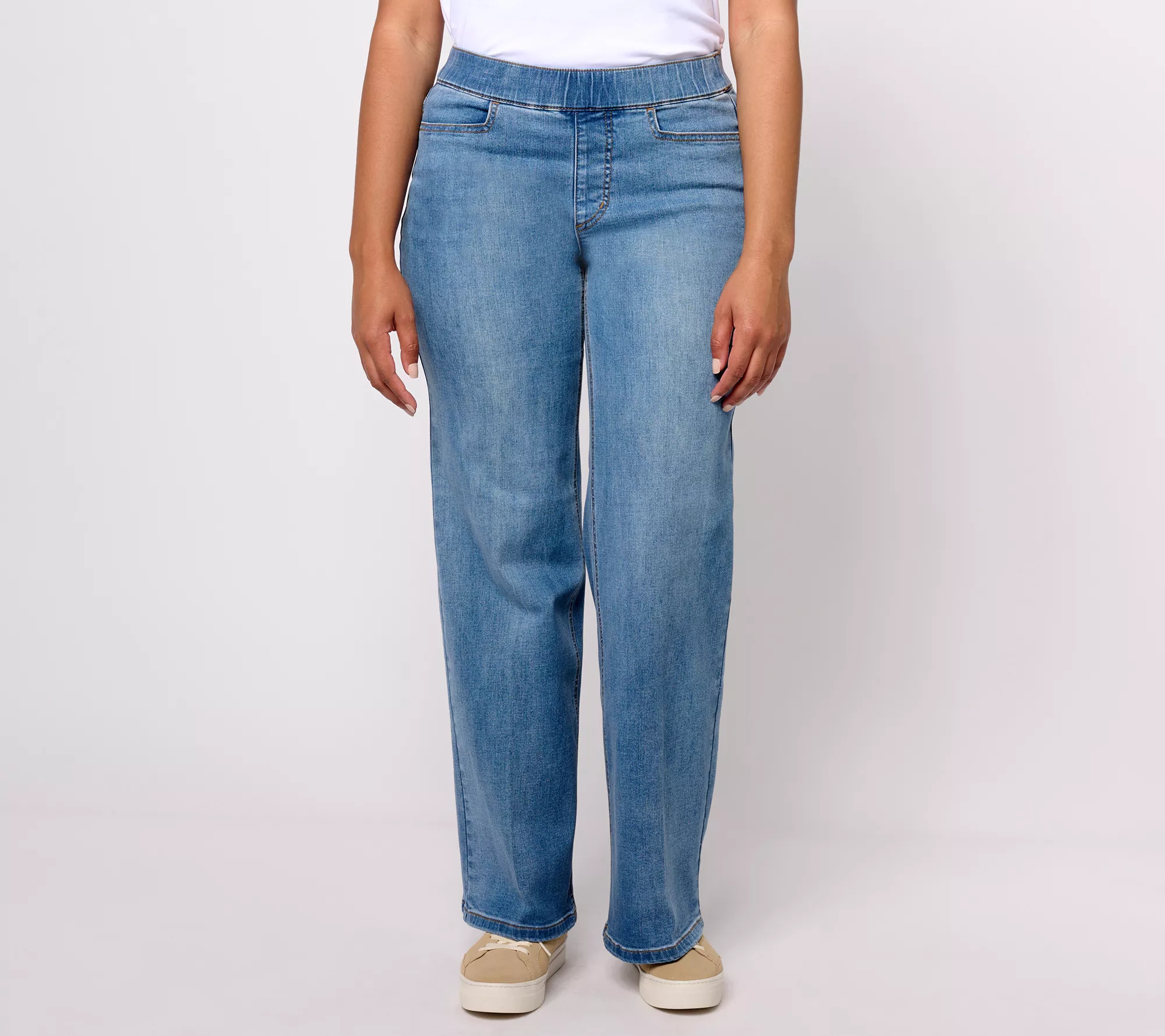 Isaac Mizrahi Live! Petite Indigo True Denim Trouser Jeans