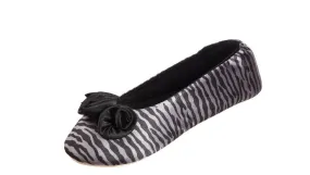 Isotoner Isotoner Women's Rosette Satin Ballerina Slipper