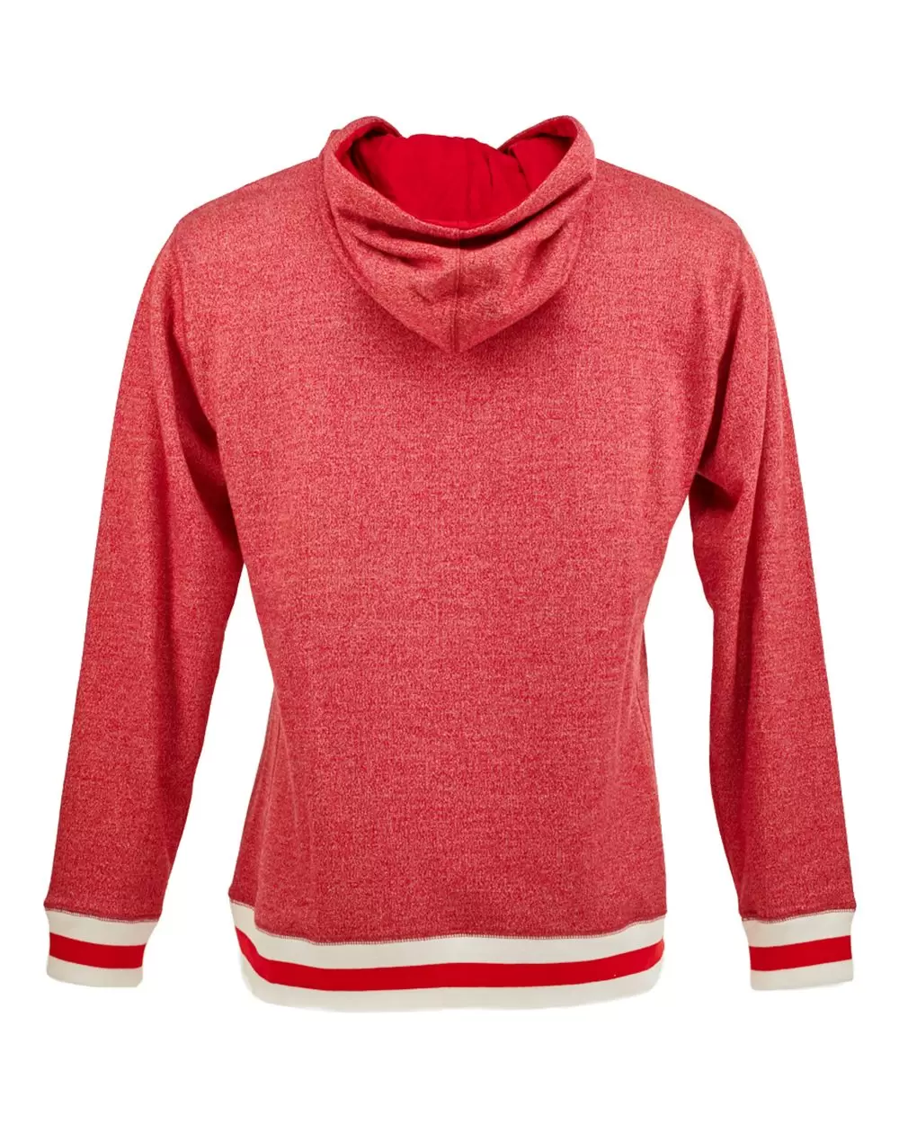 J America 8701 Peppered Fleece Lapover Hooded Pullover SKU: 8701