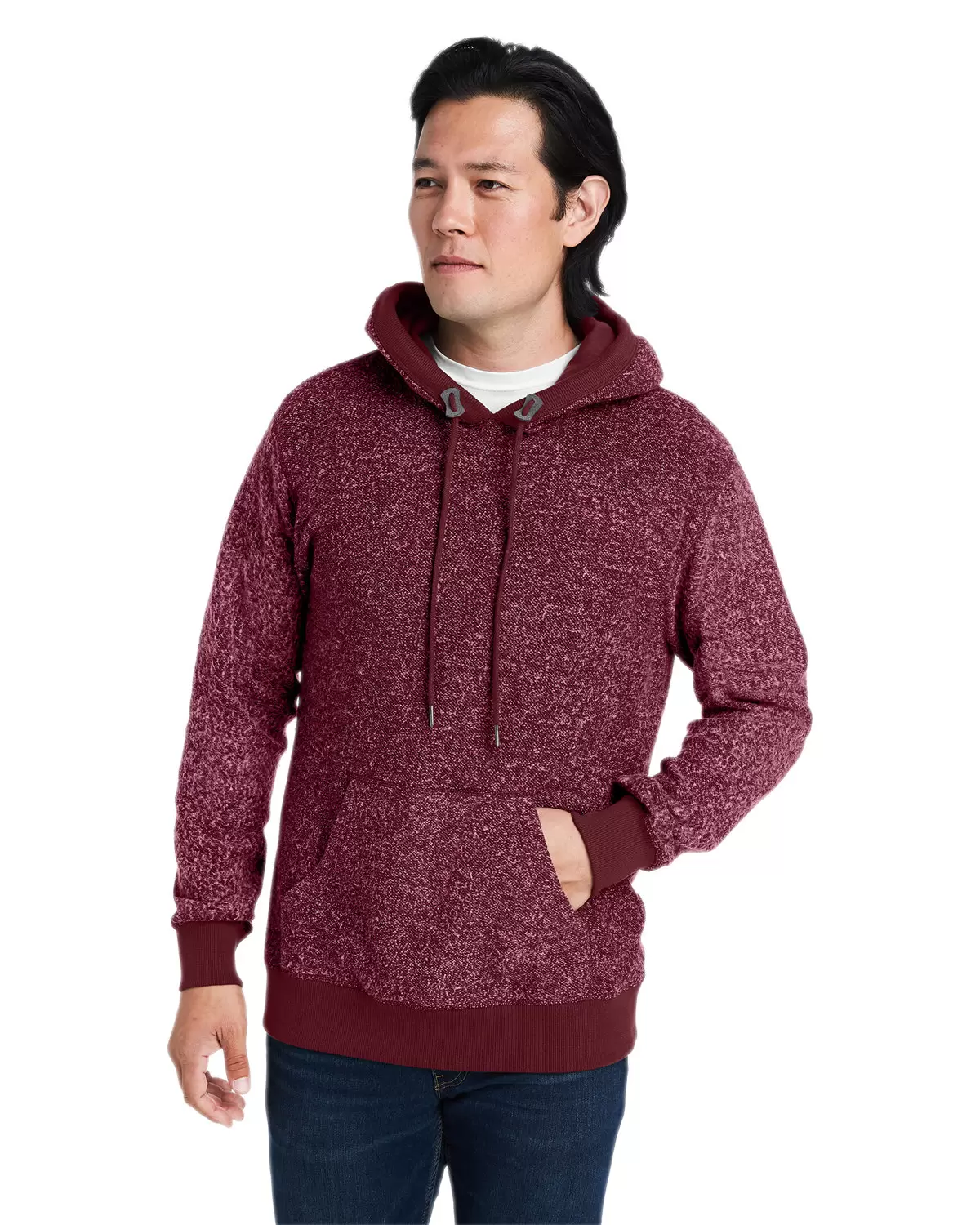 J America 8711 Aspen Fleece Hooded Sweatshirt SKU: 8711