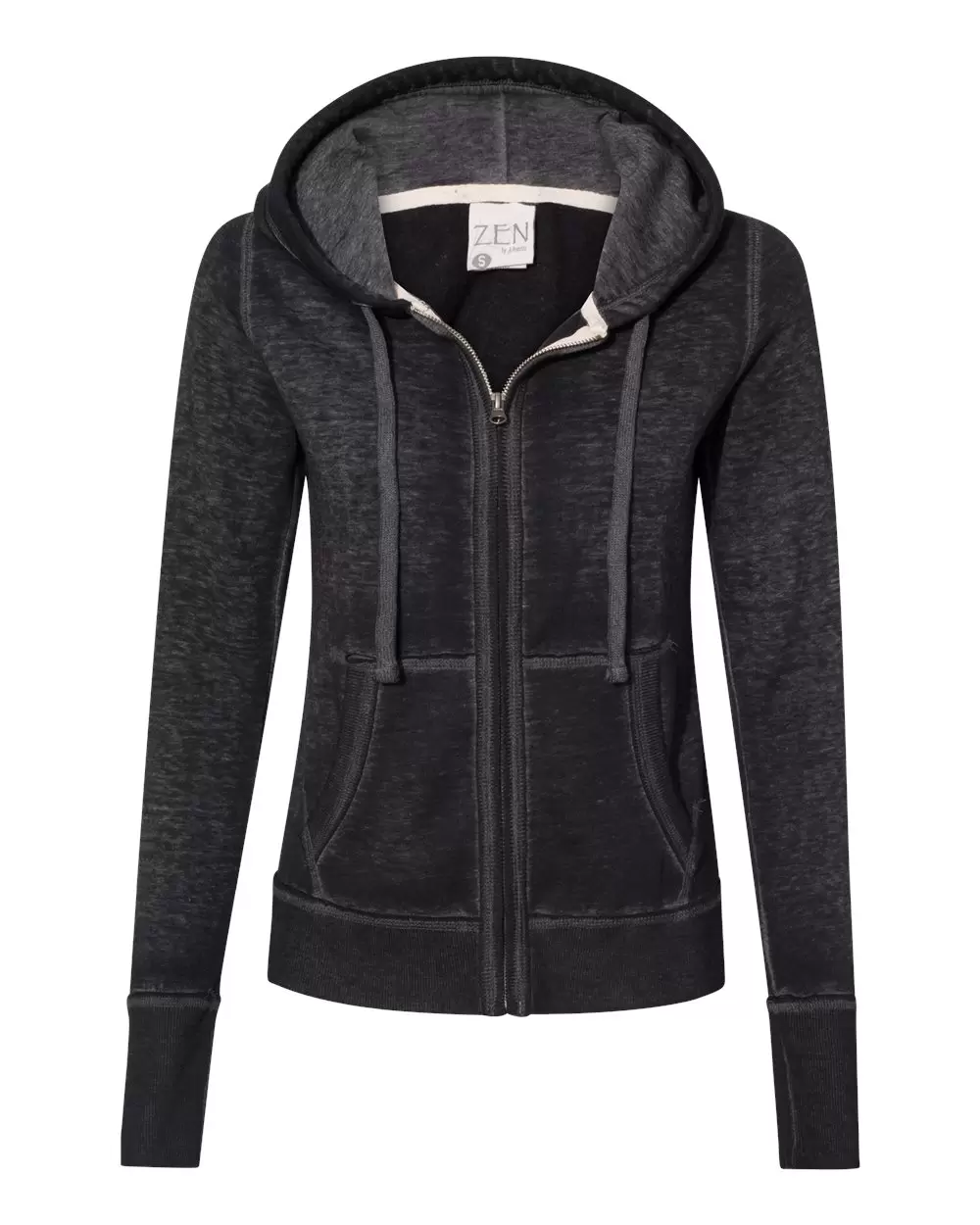 J America 8913 Women's Zen Fleece Full-Zip Hooded Sweatshirt SKU: 8913