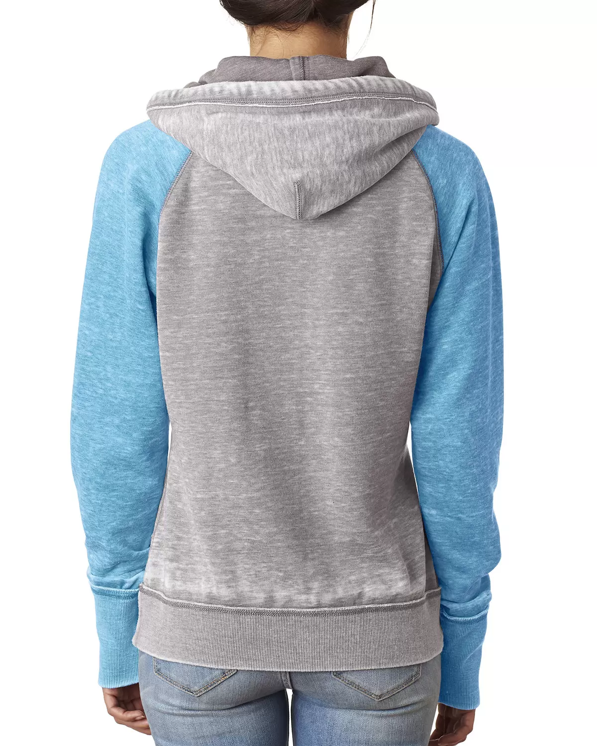 J America 8926 Women's Zen Fleece Raglan Hooded Sweatshirt SKU: 8926