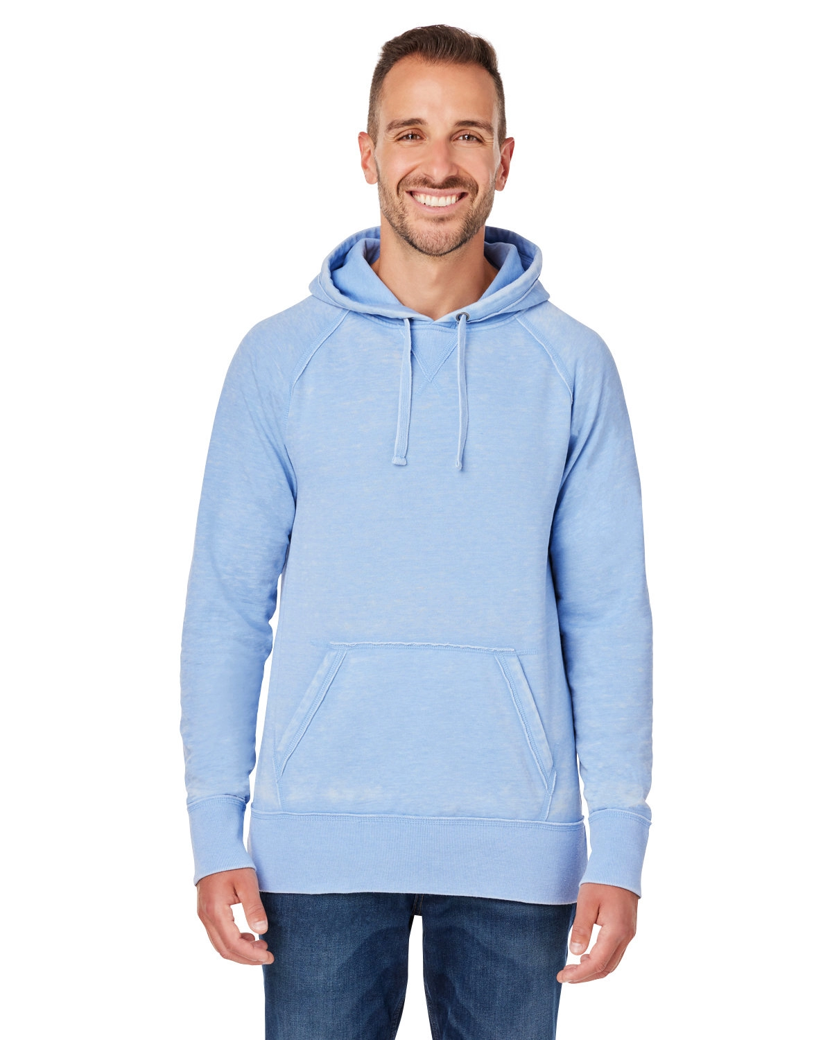 J8915 J-America Adult Vintage Zen Hooded Pullover Fleece SKU: J8915