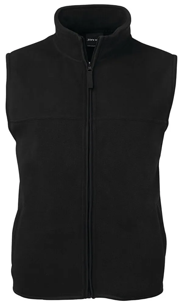 JB's Wear 3OVBA Vest - Zip Up - Polar Fleece - Black - S