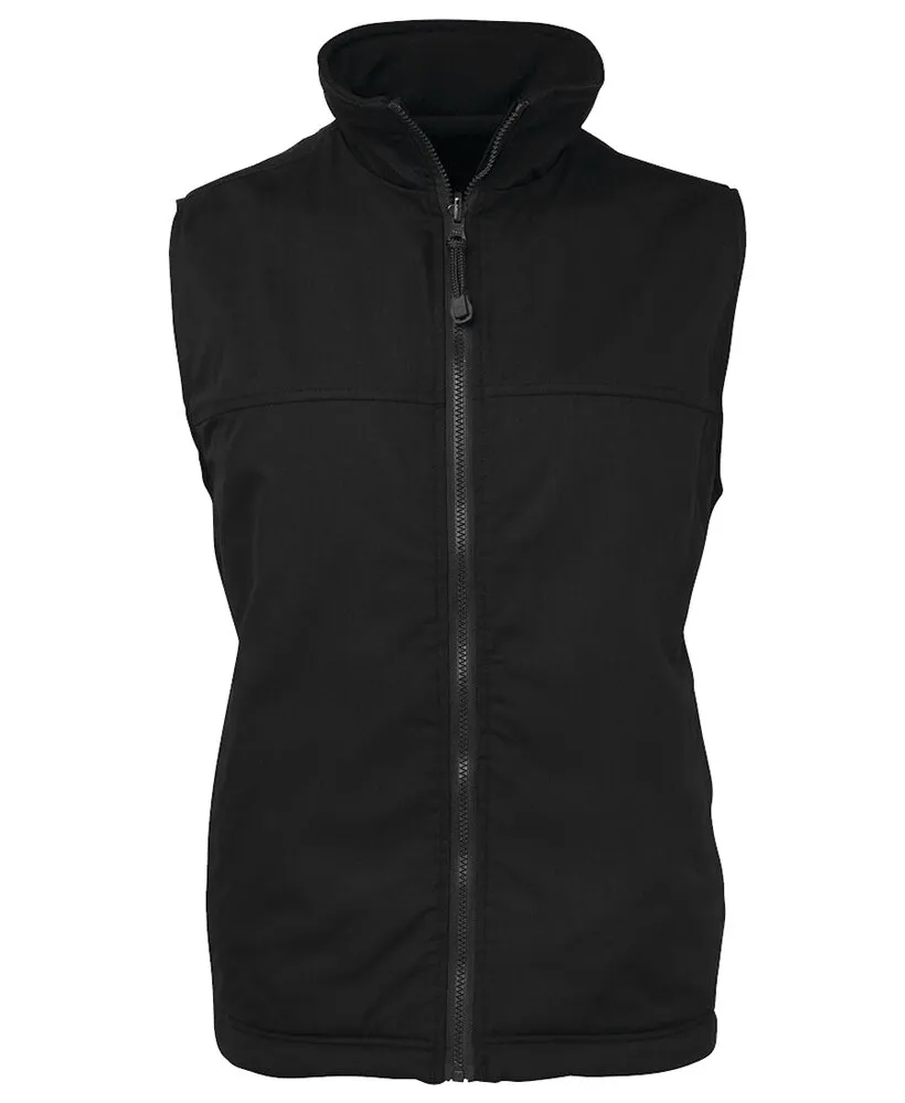 JB's Wear 3RV Reversible Vest Ploy Cotton Shell with Ploar Fleece - Black/Black - 3XS