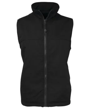 JB's Wear 3RV Reversible Vest Ploy Cotton Shell with Ploar Fleece - Black/Black - 3XS