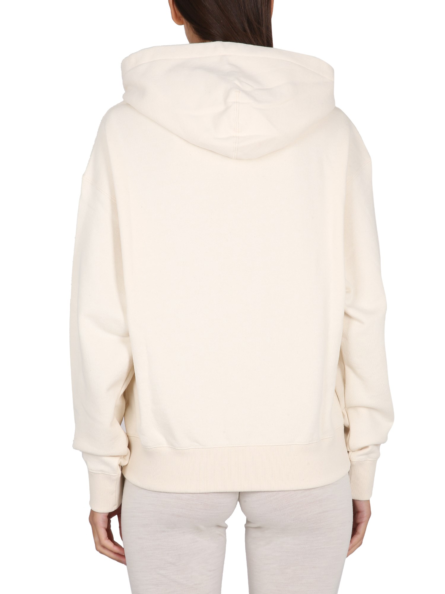 JIL SANDER    COTTON HOODIE WITH LOGO PRINT