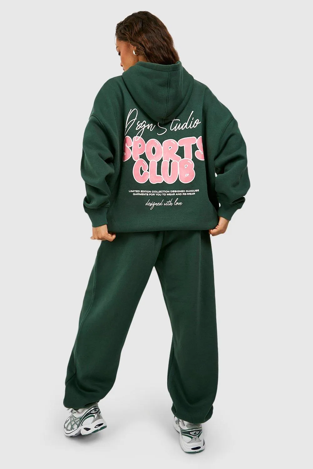 Joggers | Dsgn Studio Sports Bubble Slogan Oversized Jogger | boohoo