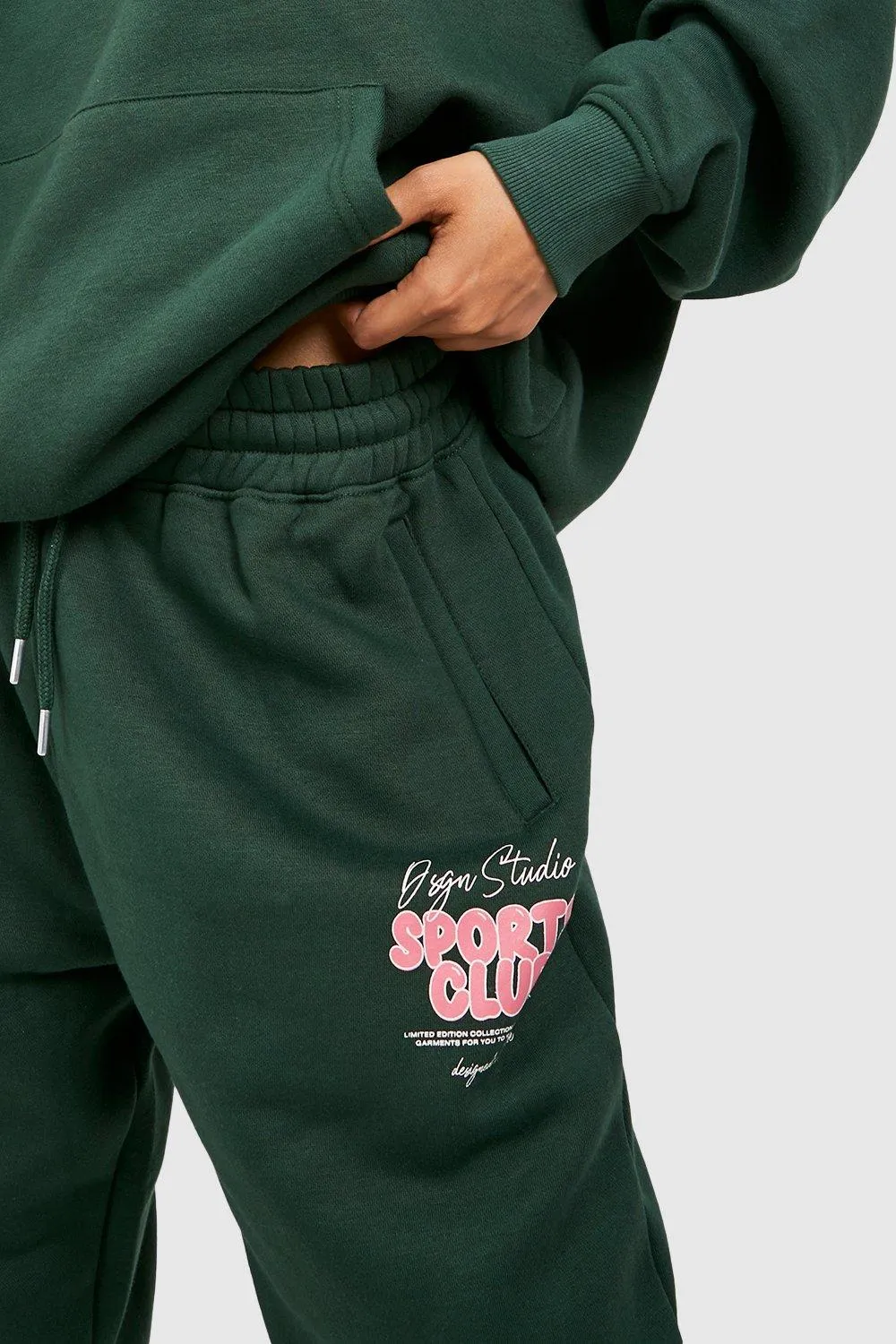 Joggers | Dsgn Studio Sports Bubble Slogan Oversized Jogger | boohoo