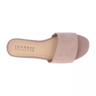 Journee Collection Womens Kolinna-Wd Flat Sandals Wide Width