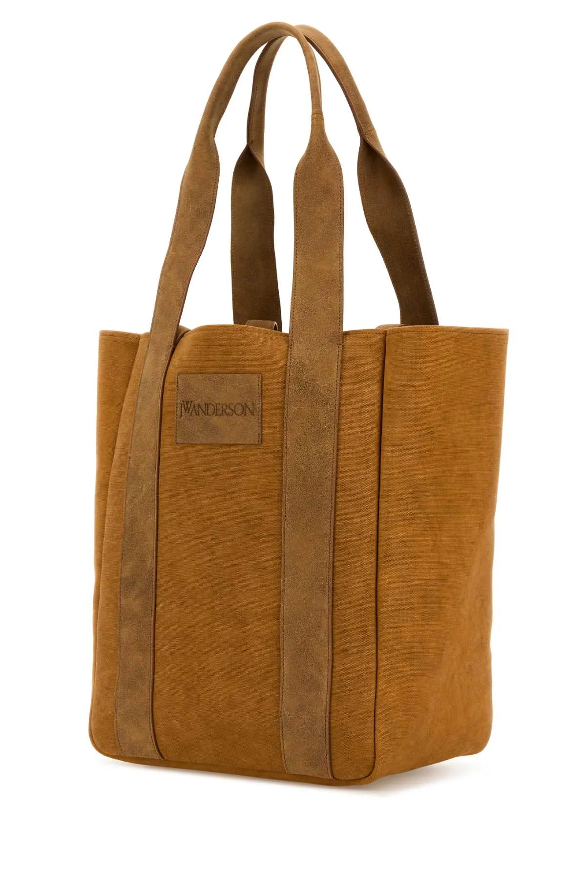 Jw Anderson Camel Canvas Workwear Shopping Bag