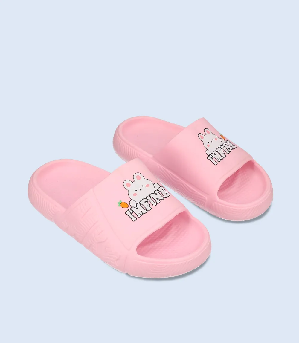 KG0037-PINK-Girls Casual Slipper