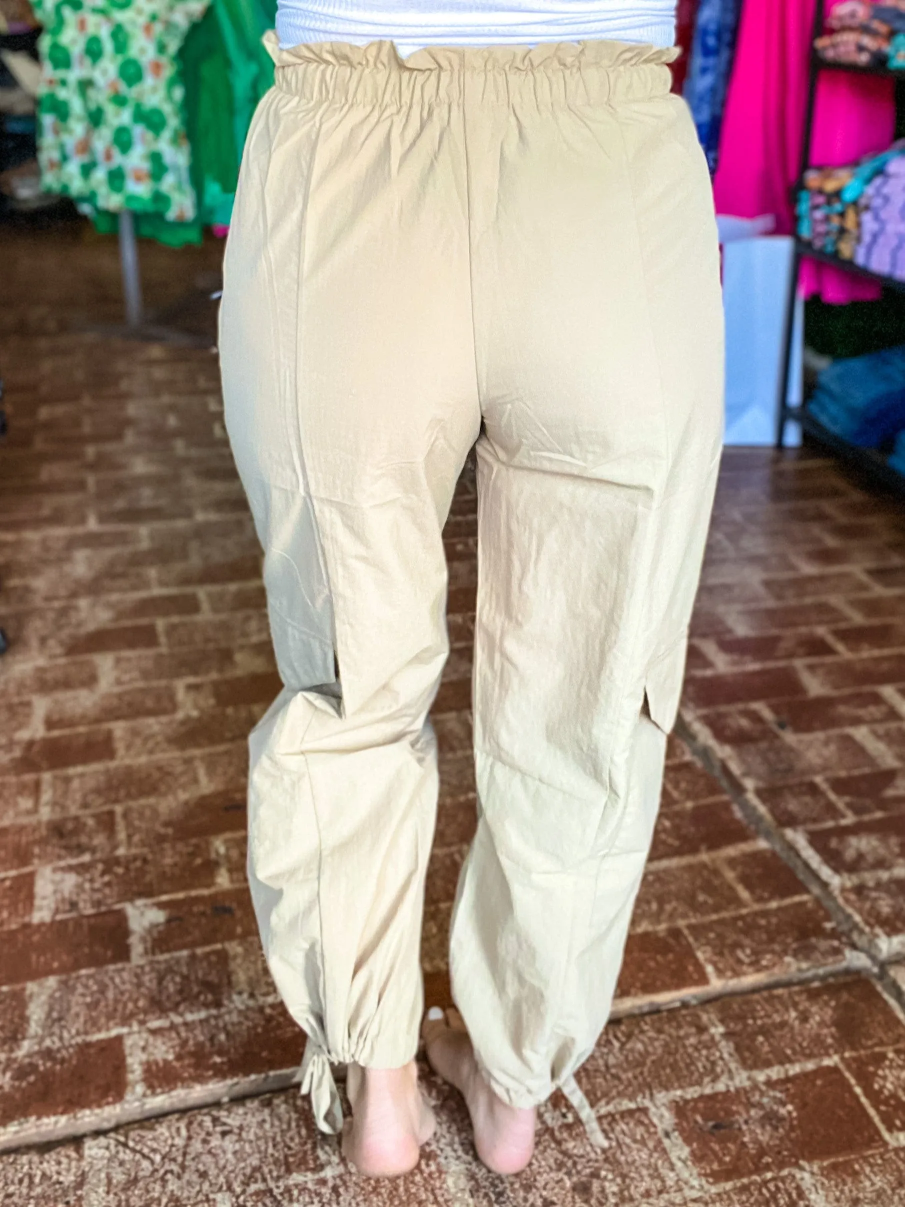 Khaki Cargo Joggers