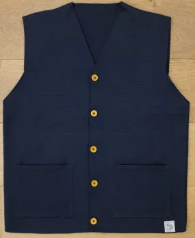 Knitwear Cotton Vest, Blue