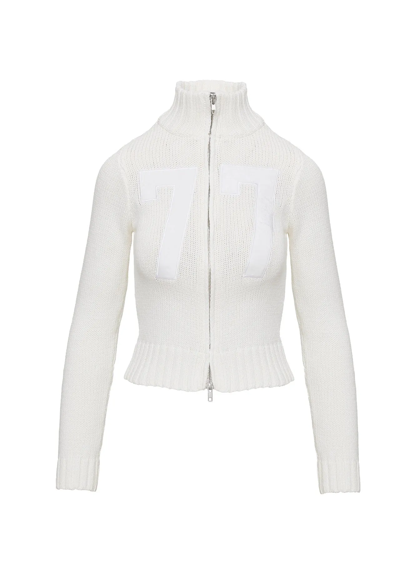 Kookaia Zip Up Knit Jacket White