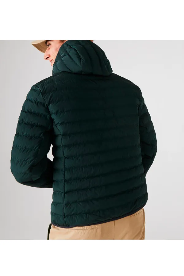 Lacoste Hooded Puffer Jacket Green