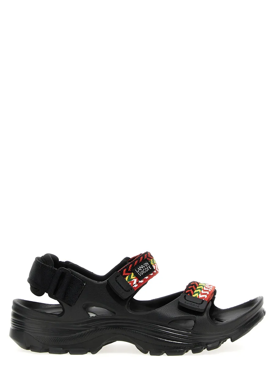 Lanvin    Lanvin 'Wave Curb Laces' Lanvin X Suicoke Sandals