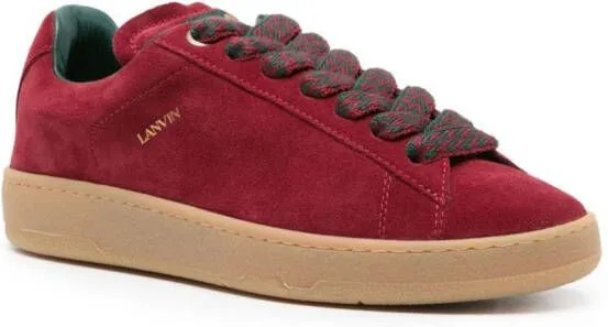 Lanvin Lite Curb suede sneakers Red