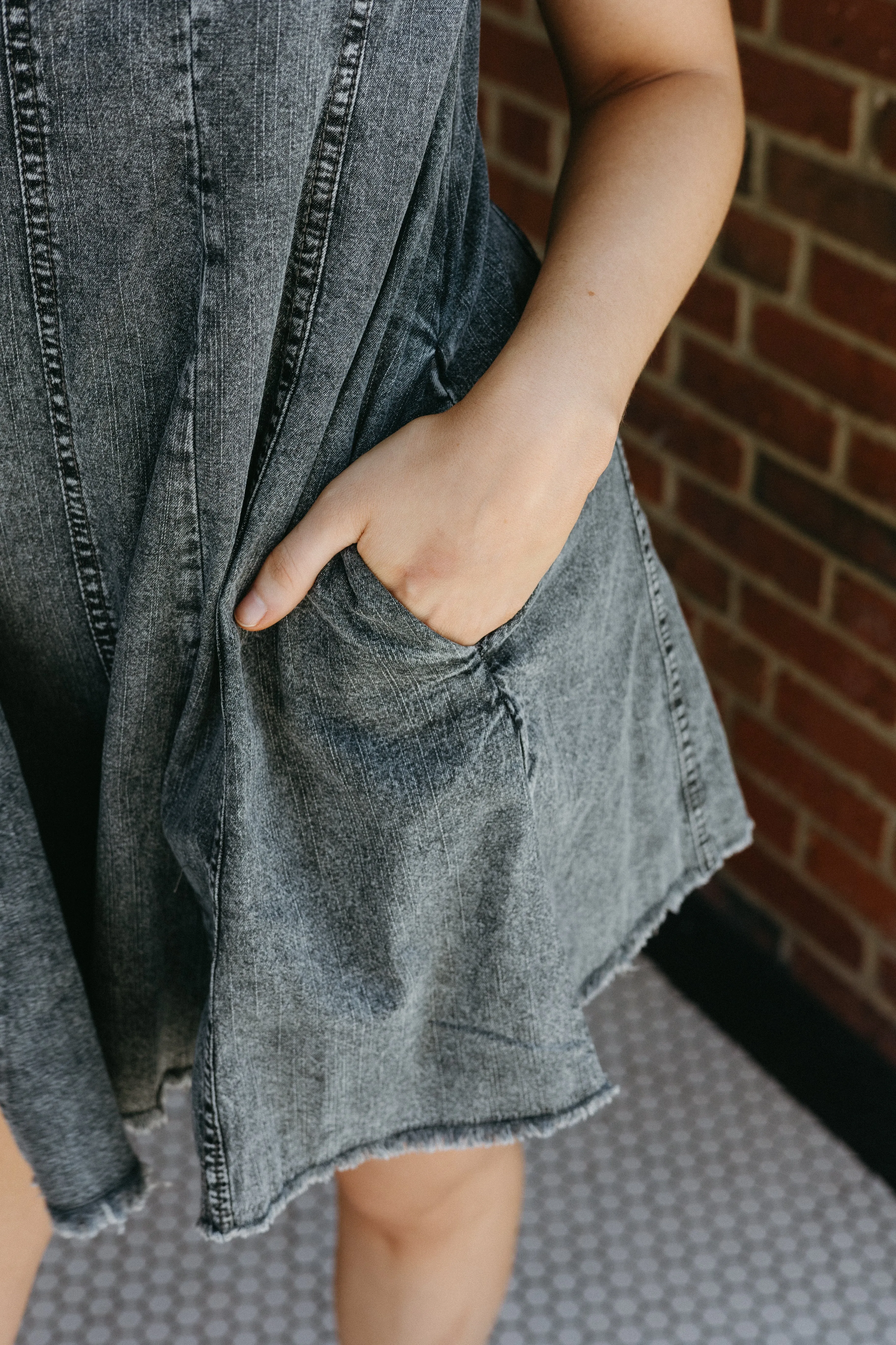 Late Night Denim Romper