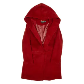 LAUREN RALPH LAUREN Soft Touch Womens Jacket Red Wool Hooded M