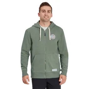 Life is Good Men's Patriotic Life Is Good Simply True Full Zip Fleece Graphic Hoodie - Moss Green